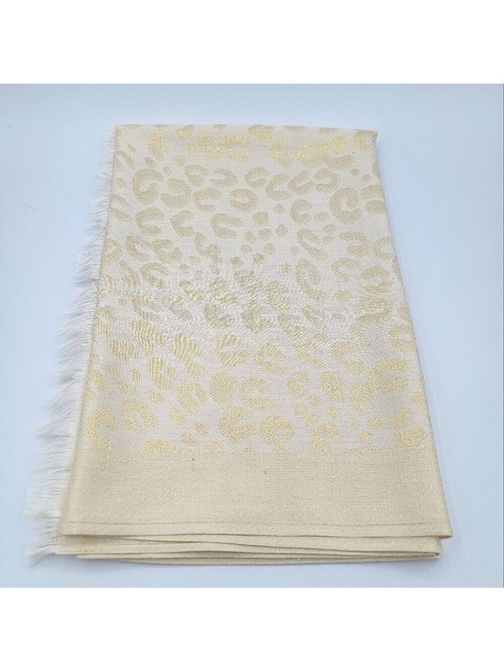 Cream Leopard Scarf NWOT #2407